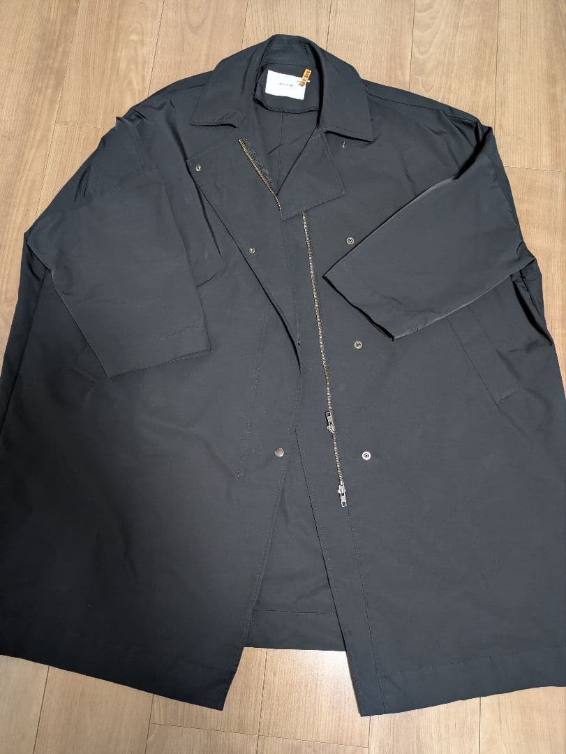 美品 FRAMeWORK 撥水 ポンチョトレンチコート ブラック 38