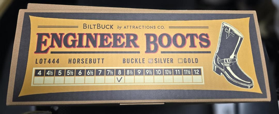 【美品】BiltBuck Engineer Boots Lot.444 US8