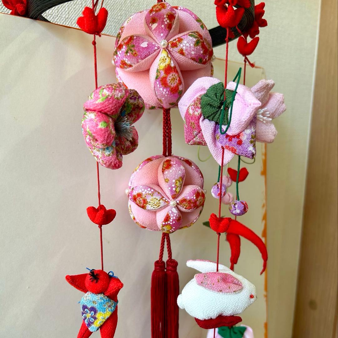 桃の節句　雛吊るし飾り 雛輪下げ　7本