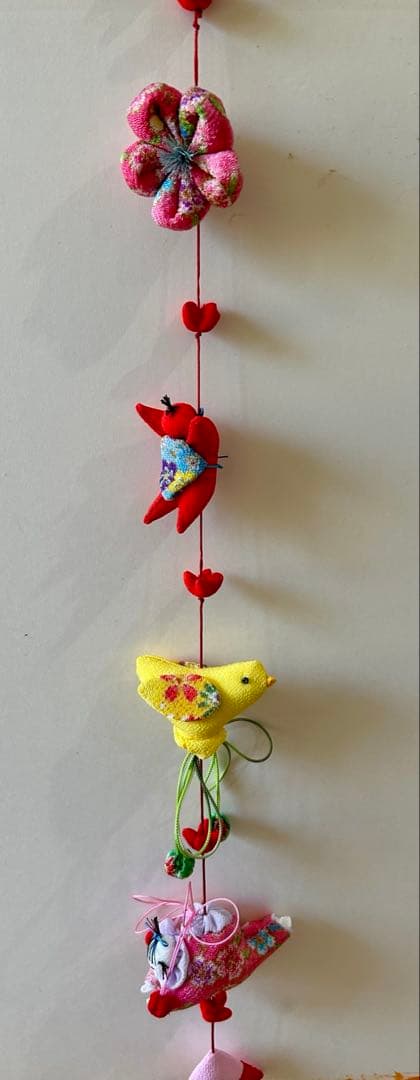 桃の節句　雛吊るし飾り 雛輪下げ　7本