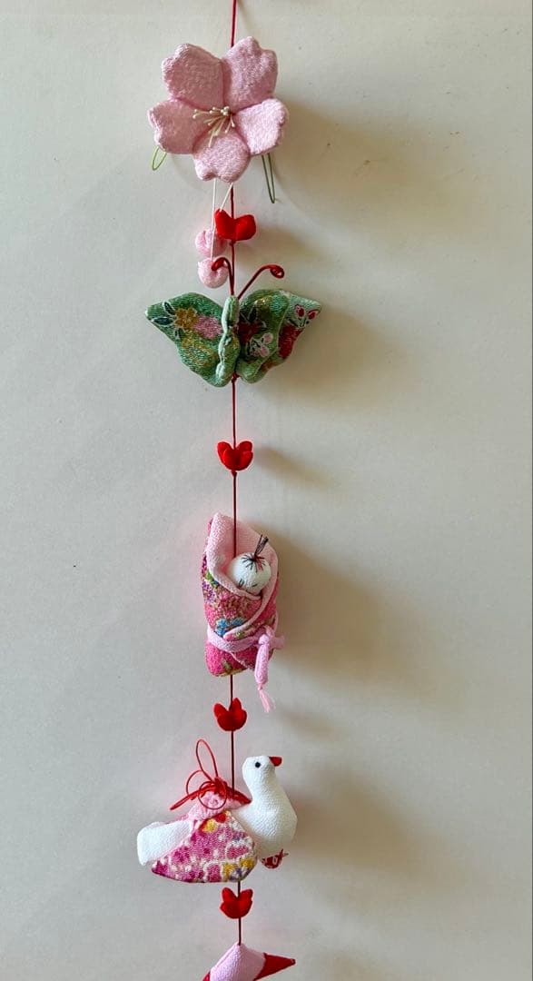 桃の節句　雛吊るし飾り 雛輪下げ　7本