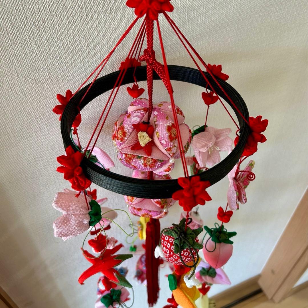 桃の節句　雛吊るし飾り 雛輪下げ　7本