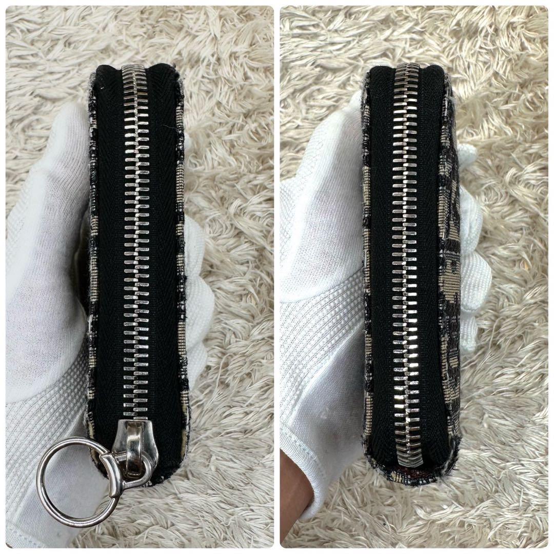 【美品 付属品完備】DIOR 二つ折り財布 トロッター　オブリーク ジャカード