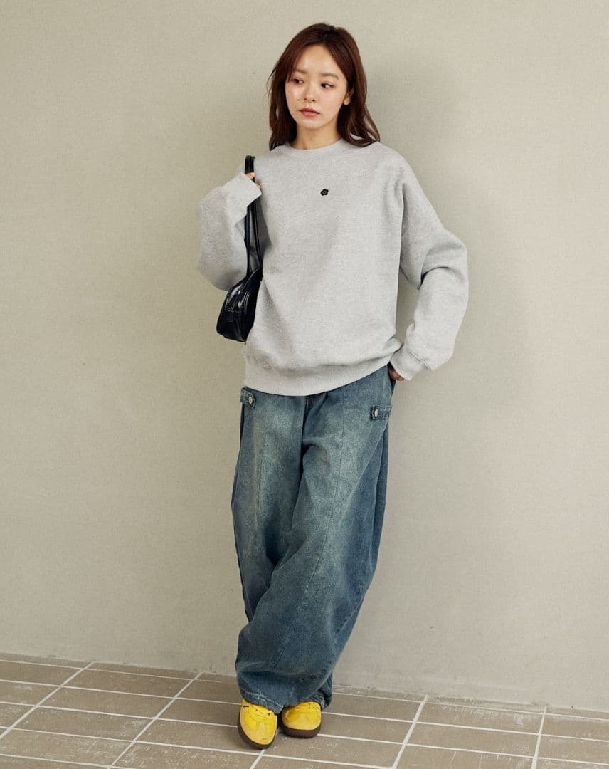 専用です　マリクワ　ロゴ刺繍 裏起毛スウェット　グレー・ブラック2点セット　新品