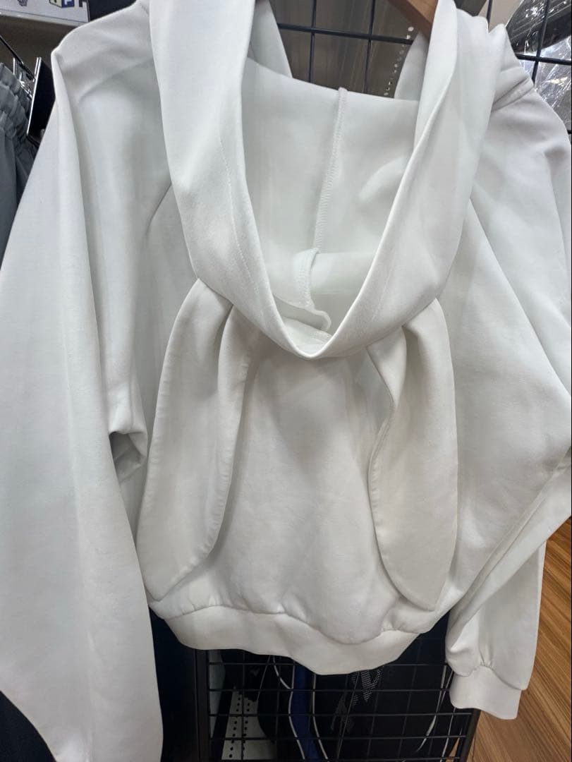 JACK BUNNY ホワイト ジップアップパーカー　スエット