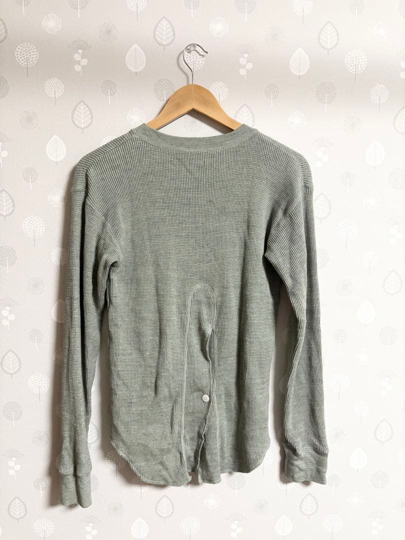 6 ROKU ロク バックスリットサーマルプルオーバー トップス ワッフル