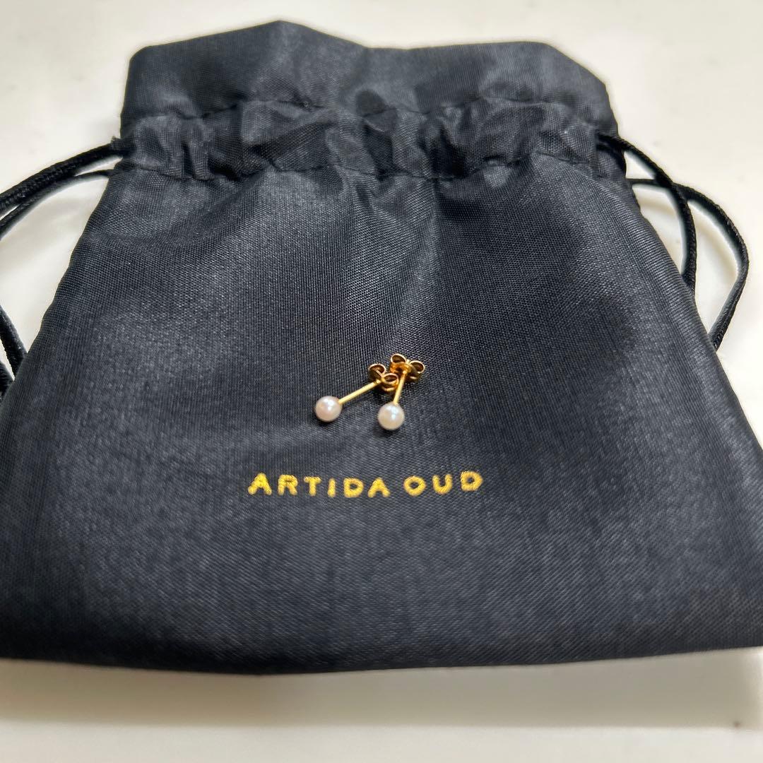 ARTIDA OUD K10アコヤベビーパールシングルピアス2個セット付属品あり