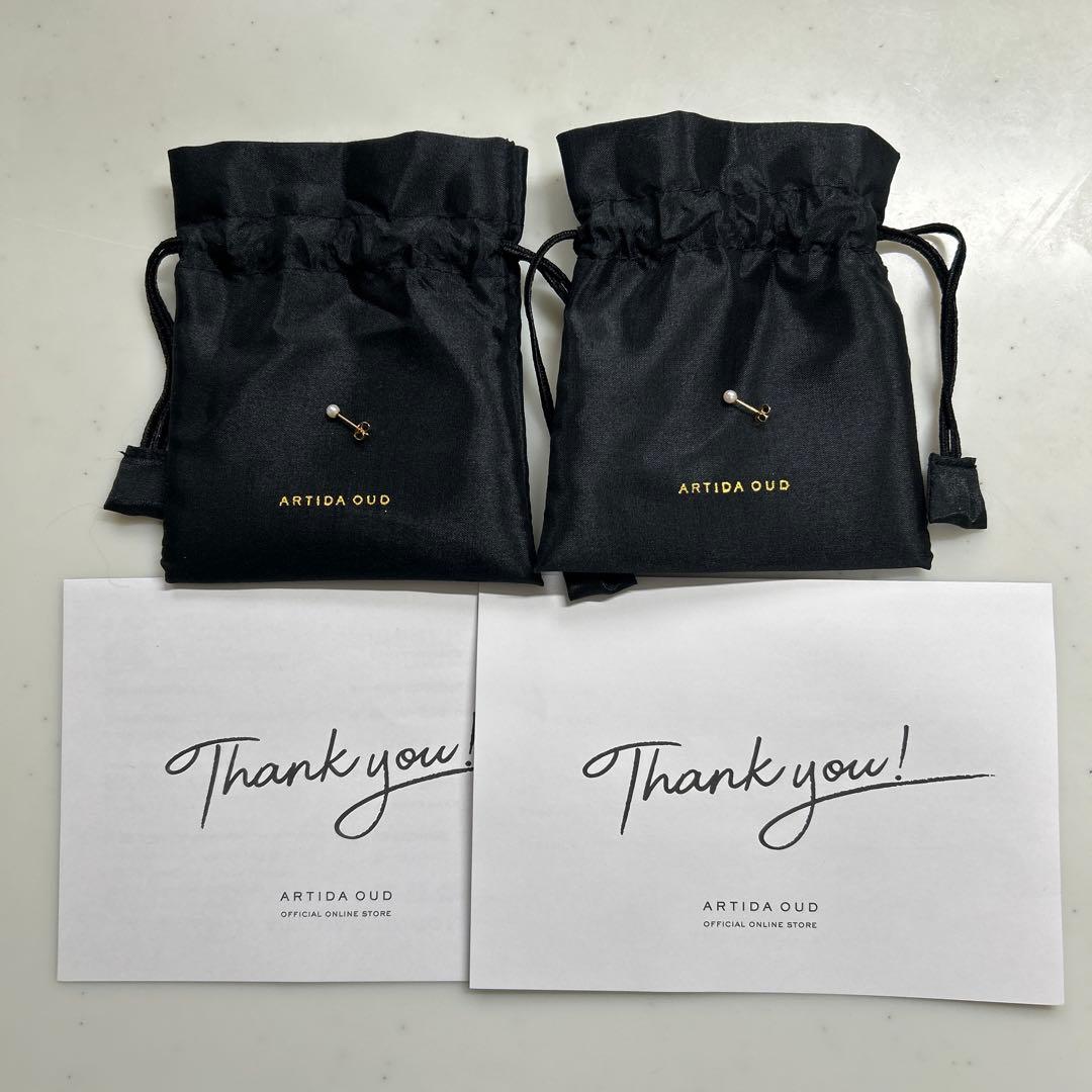 ARTIDA OUD K10アコヤベビーパールシングルピアス2個セット付属品あり