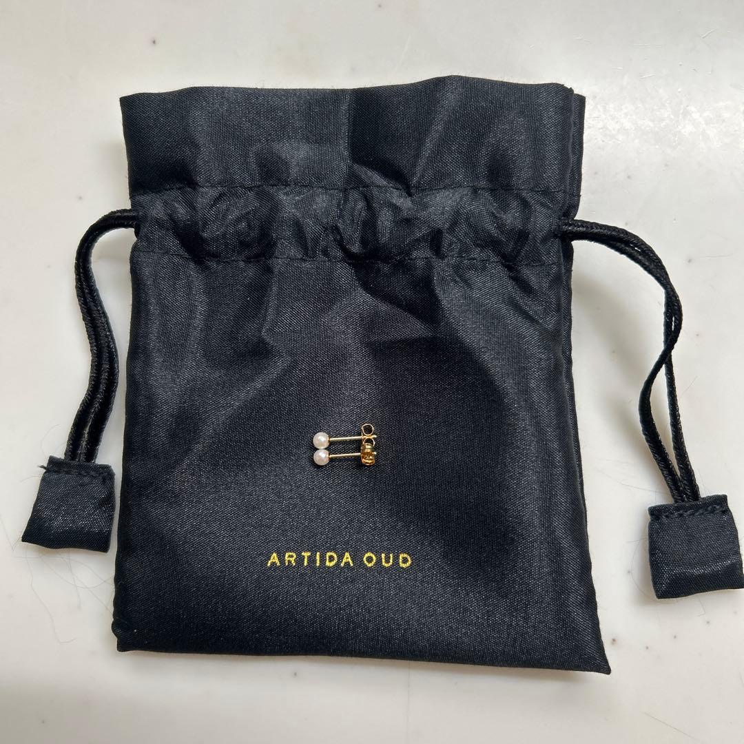 ARTIDA OUD K10アコヤベビーパールシングルピアス2個セット付属品あり