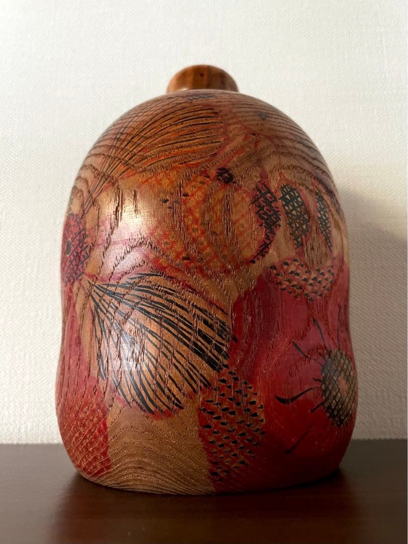 石原 日出男 Hideo 創作 こけし Kokushi doll 木製 人形