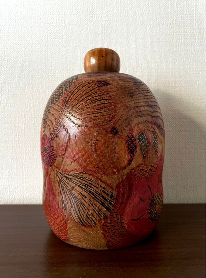 石原 日出男 Hideo 創作 こけし Kokushi doll 木製 人形