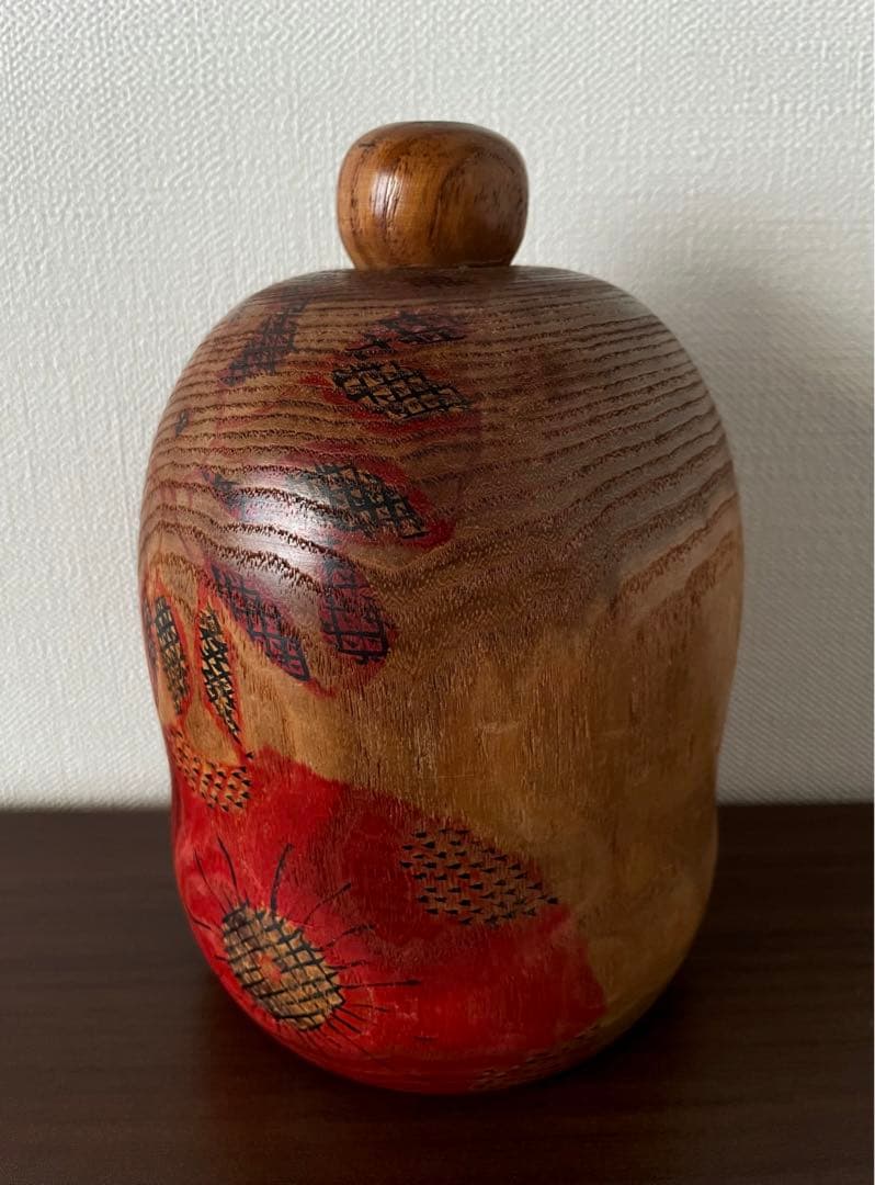 石原 日出男 Hideo 創作 こけし Kokushi doll 木製 人形