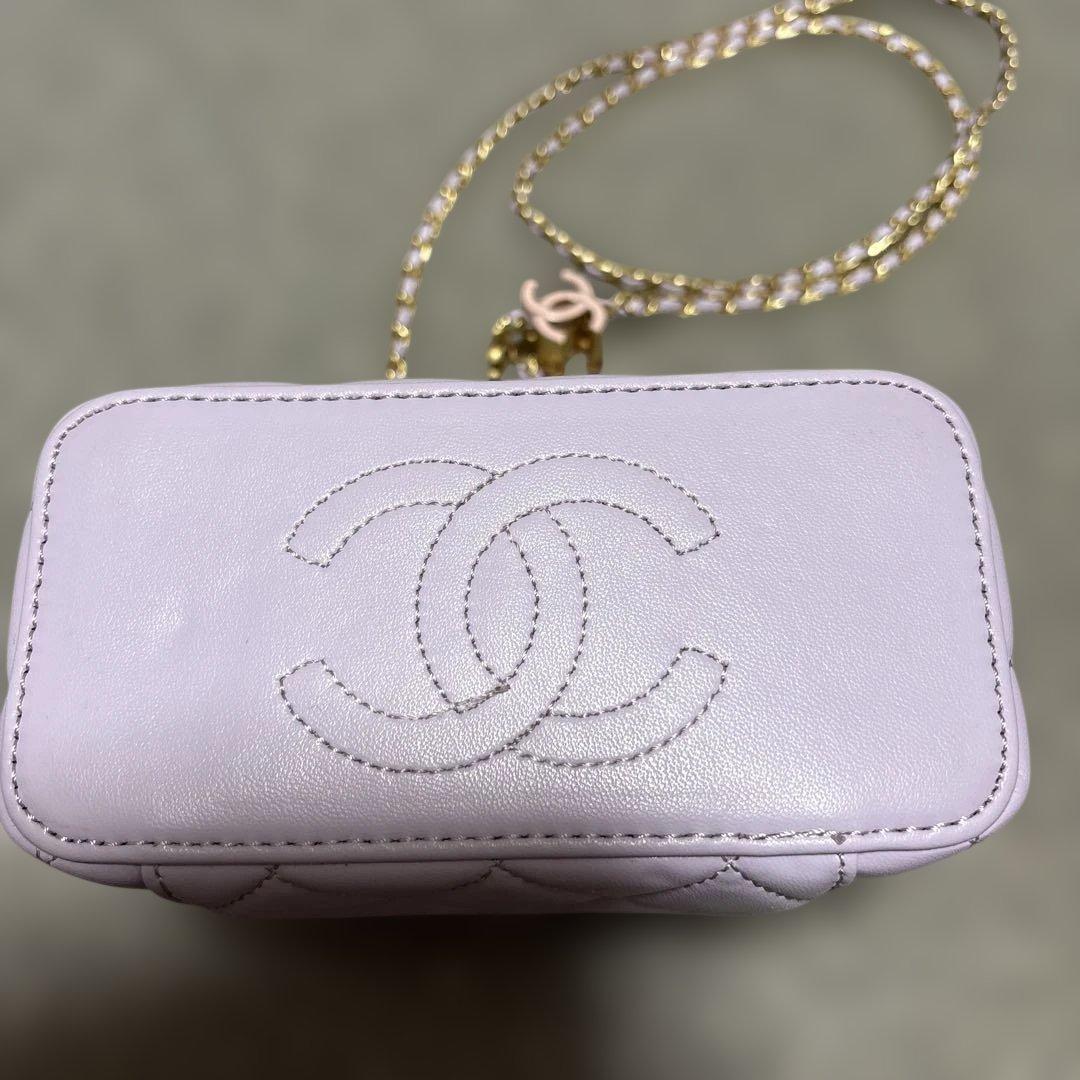CHANEL 薄紫 キルティング ショルダーバッグ ノベルティ
