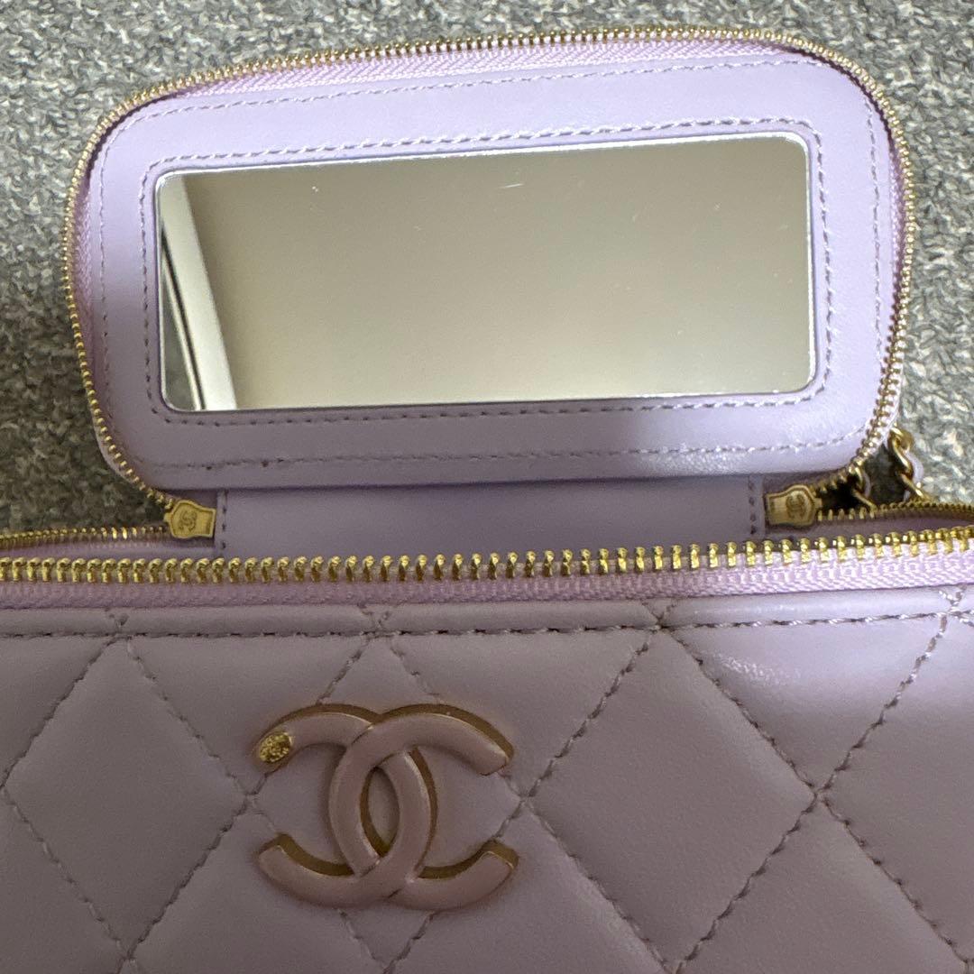 CHANEL 薄紫 キルティング ショルダーバッグ ノベルティ