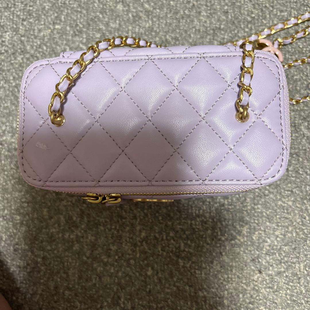 CHANEL 薄紫 キルティング ショルダーバッグ ノベルティ