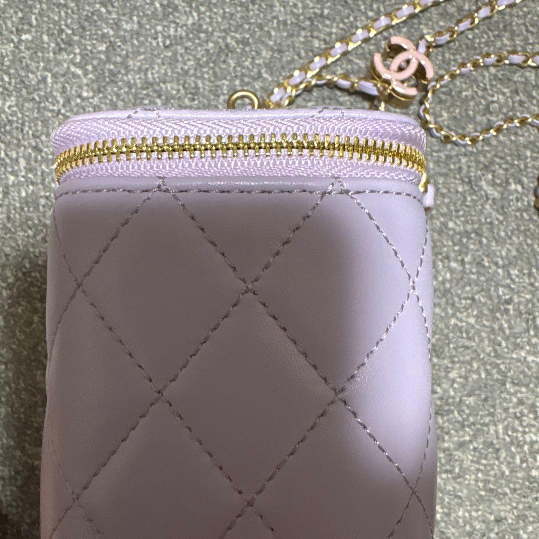 CHANEL 薄紫 キルティング ショルダーバッグ ノベルティ