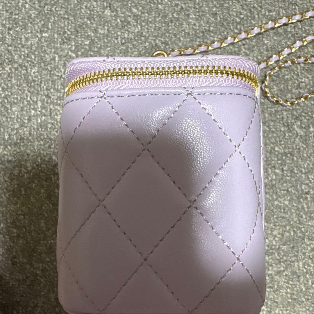 CHANEL 薄紫 キルティング ショルダーバッグ ノベルティ