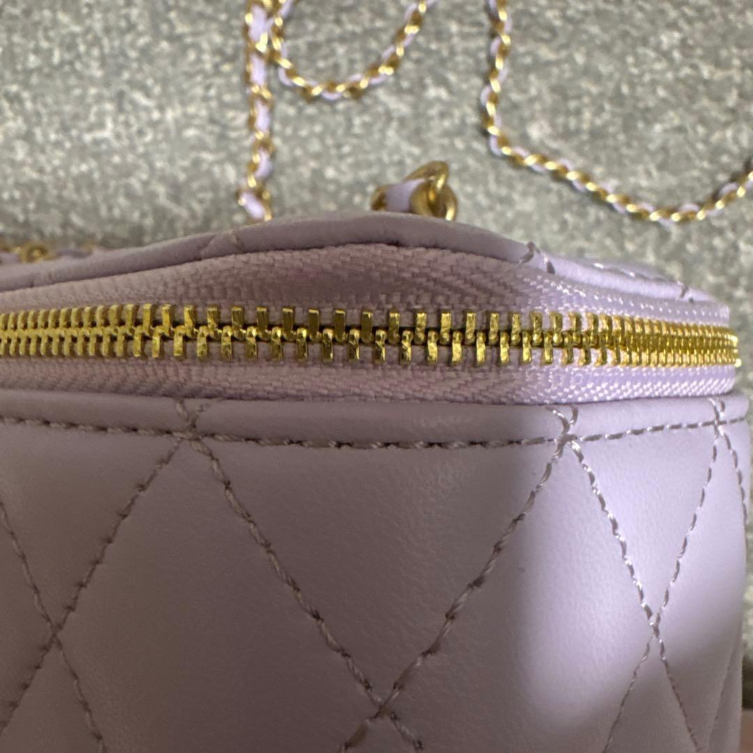 CHANEL 薄紫 キルティング ショルダーバッグ ノベルティ