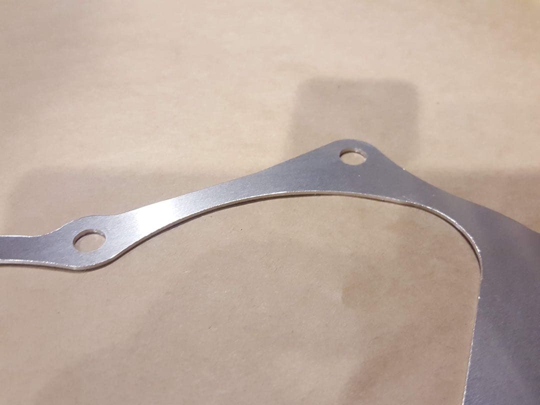 ジャイロ後期Lカバーガスケットアルミ　1mm削り出し