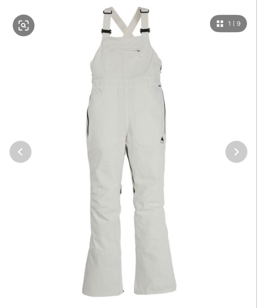 BURTON ビブパンツ ホワイト 2026年秋冬モデル
