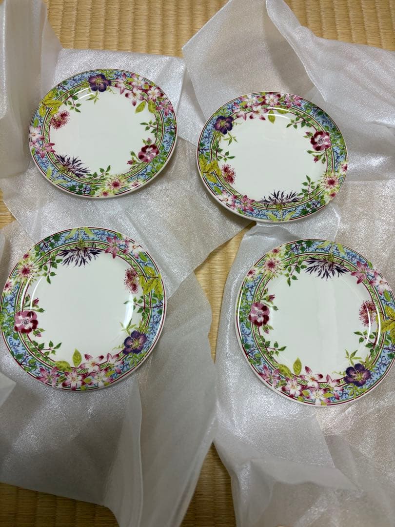 花柄陶器プレート4枚セット　専用