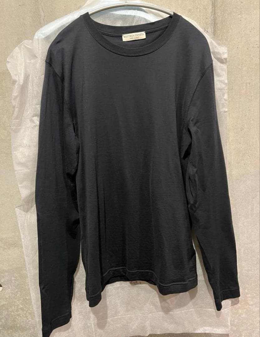 【BOTTEGA VENETA】黒 長袖カットソー 肘パッド付き