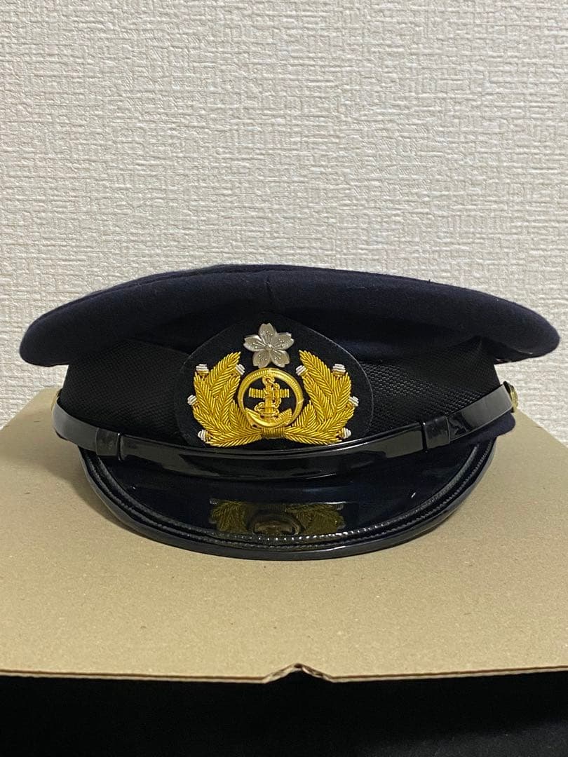 大日本帝国海軍　士官軍帽　制帽　58cm 複製品 日覆付　日本軍