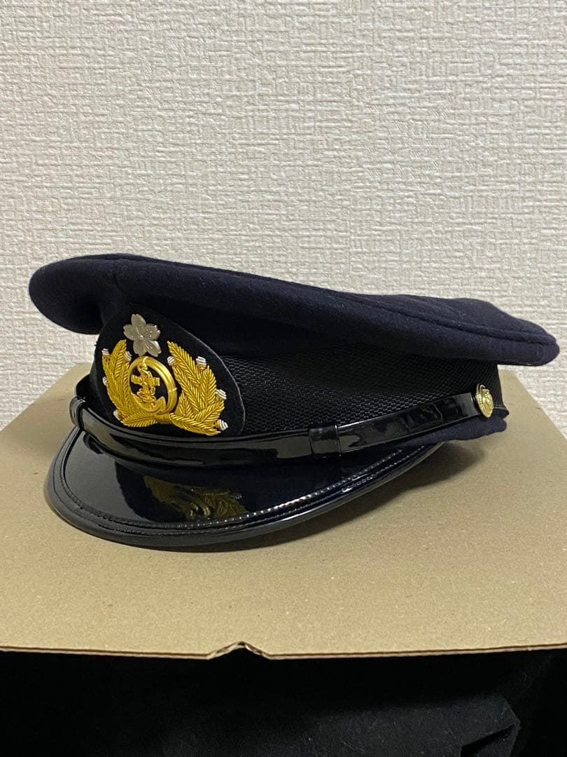 大日本帝国海軍　士官軍帽　制帽　58cm 複製品 日覆付　日本軍