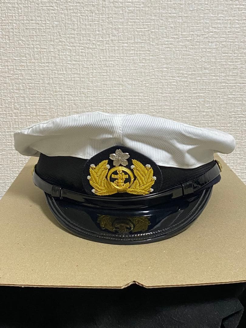 大日本帝国海軍　士官軍帽　制帽　58cm 複製品 日覆付　日本軍