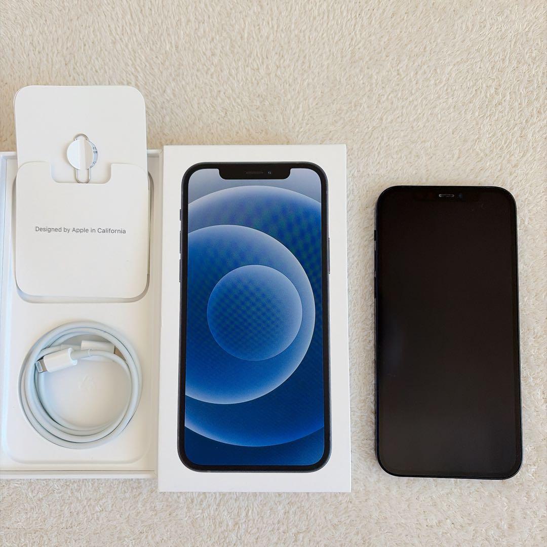 美品☆iPhone12 64GB ブラック 本体｜動作確認済｜初期化済