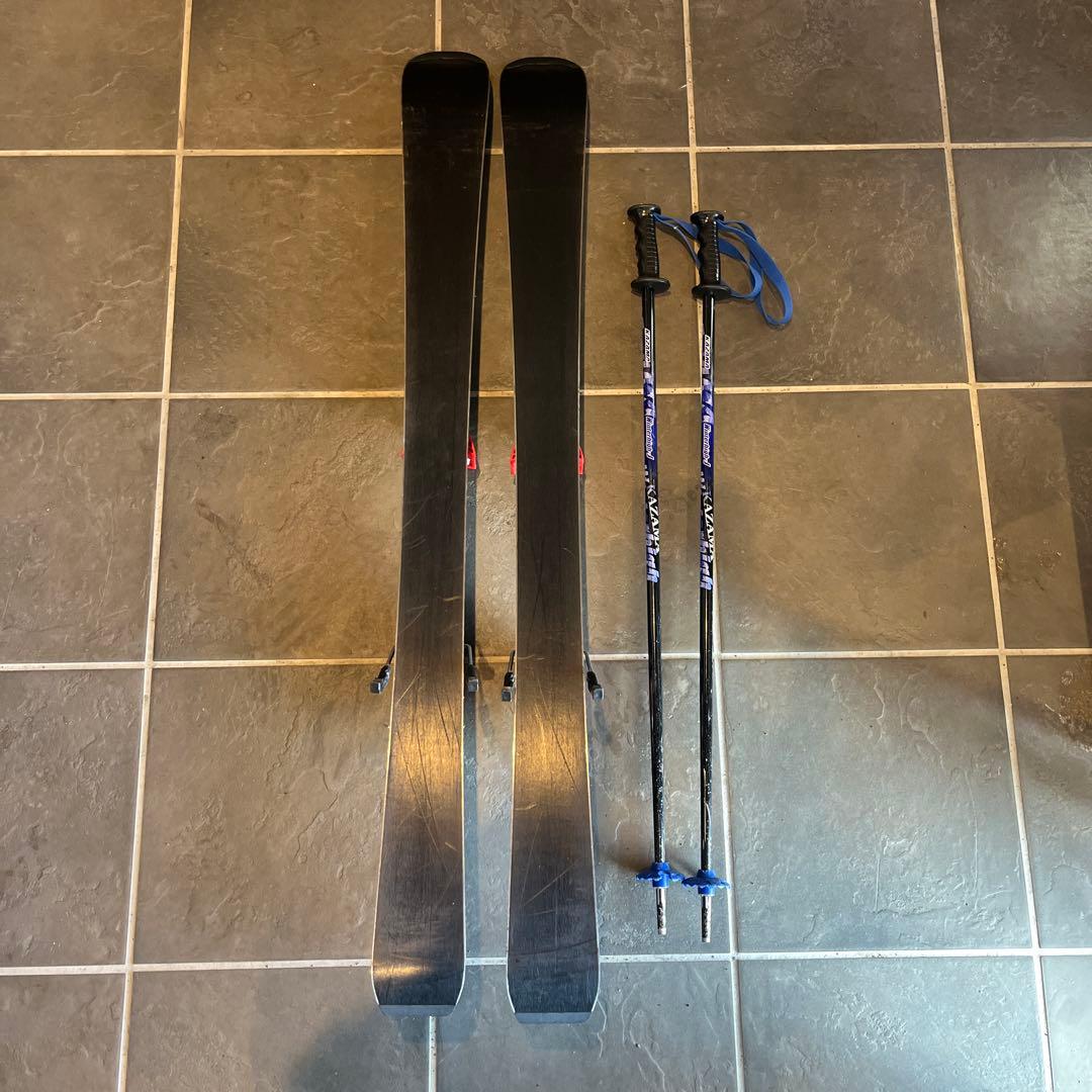 ATOMIC スキー板 110cm／KAZAMA ストック セット