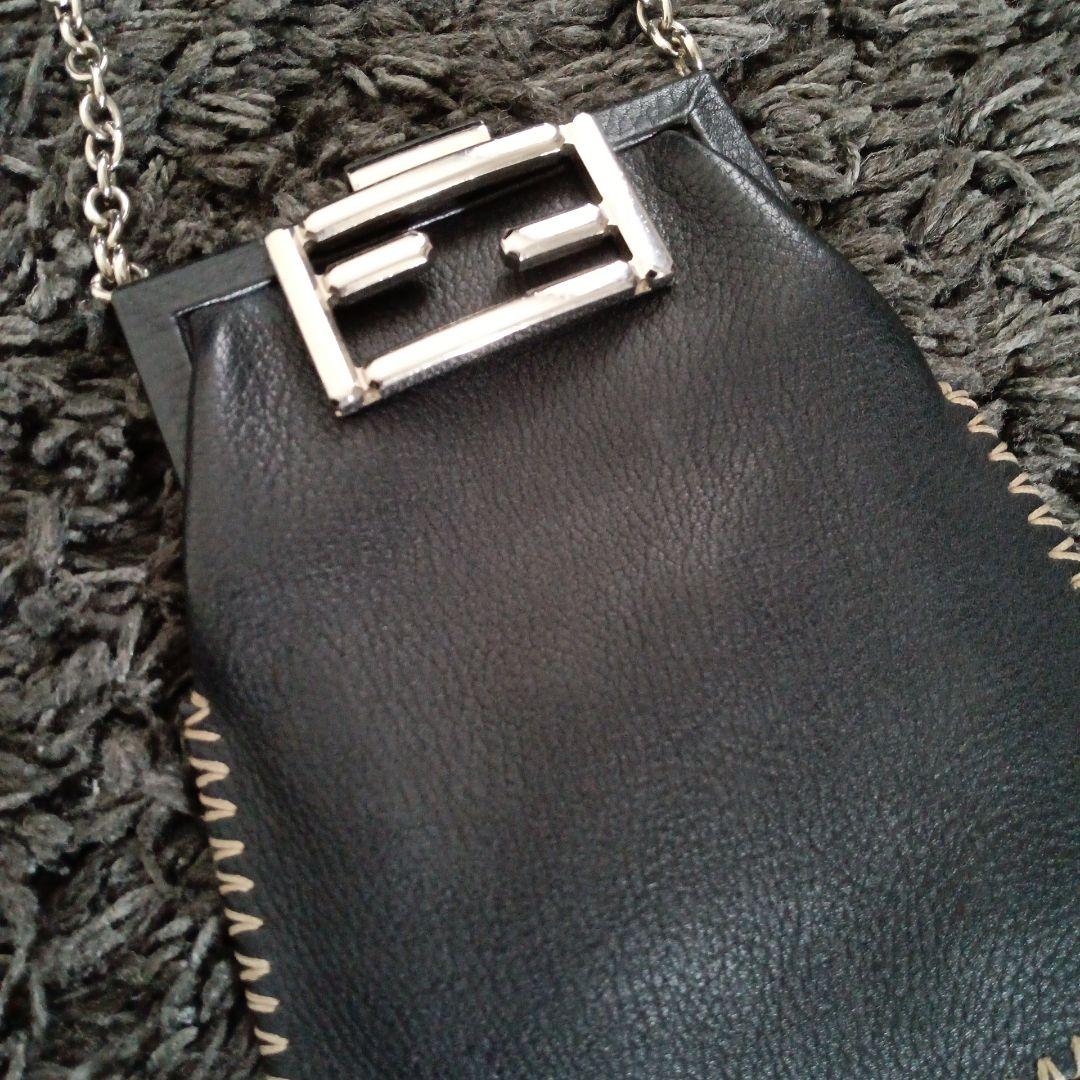 レア　フェンディ　ヴィンテージ　がま口　チェーンバッグ