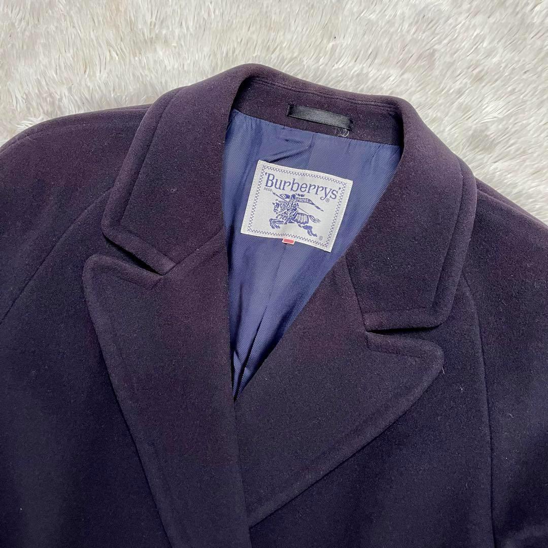 【美品】Burberry バーバリー ダブルブレスト ダブルコート カシミヤ混