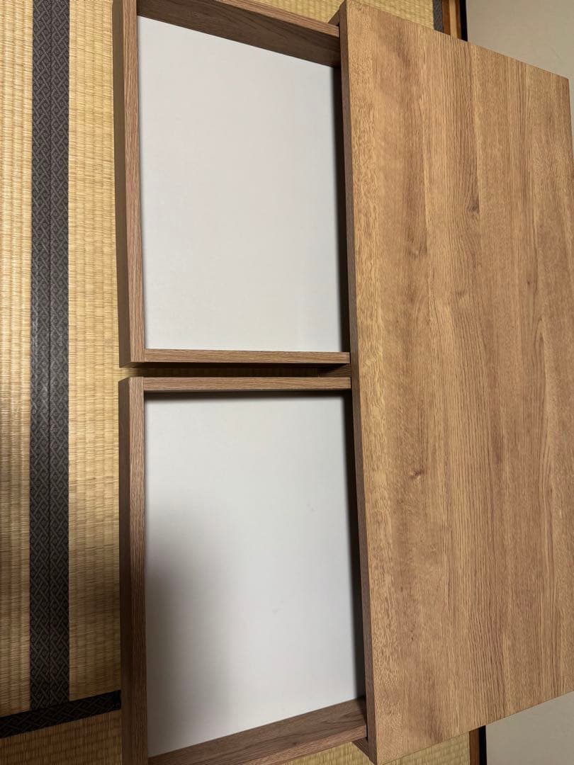 LOWYA ナチュラルウッド ローテーブル 引き出し付き