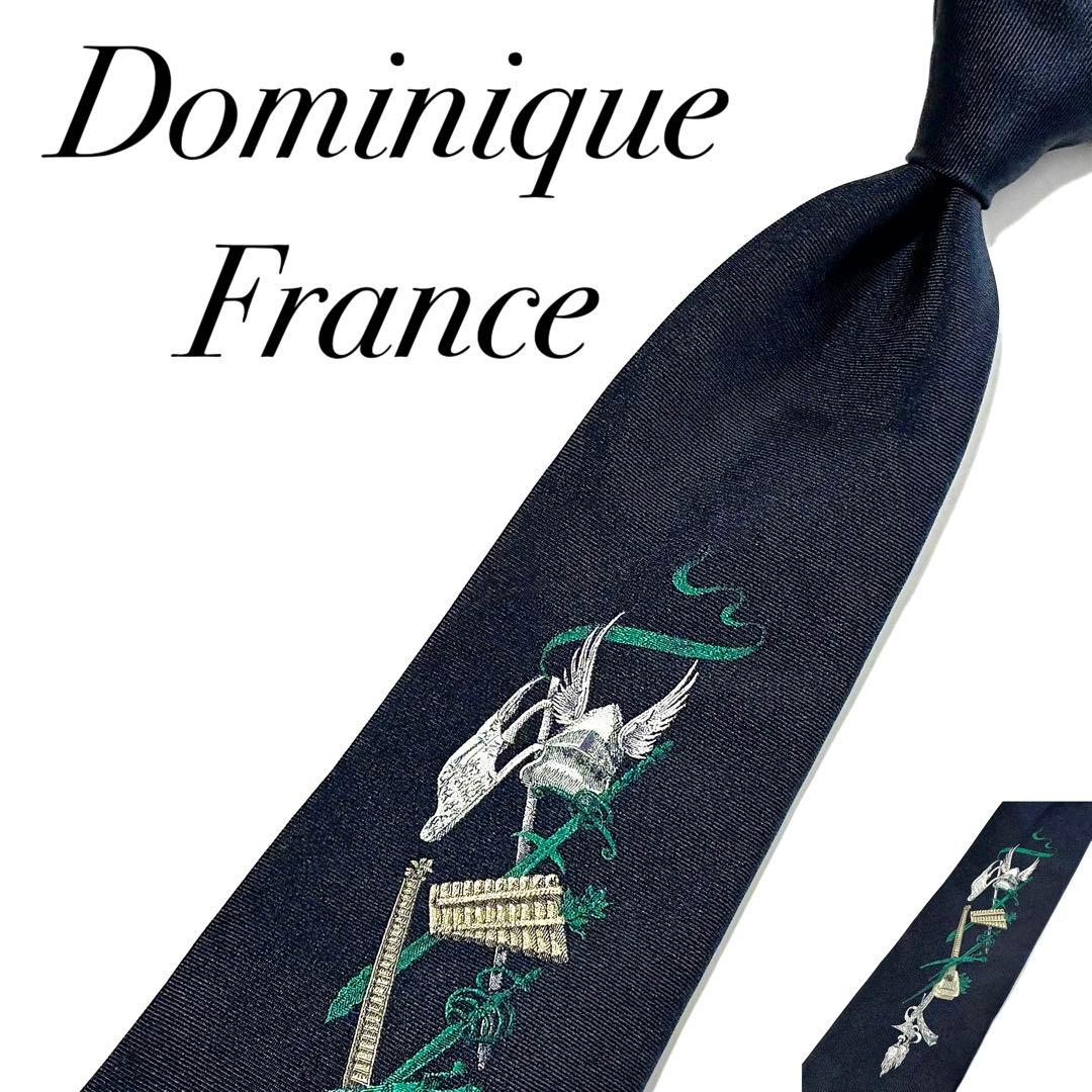 3800 ドミニクフランス ネクタイ 羽根兜 宝剣 楽器 ワンポイント