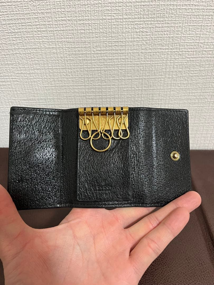 GUCCI 6連 レザー キーケース アニマリエ
