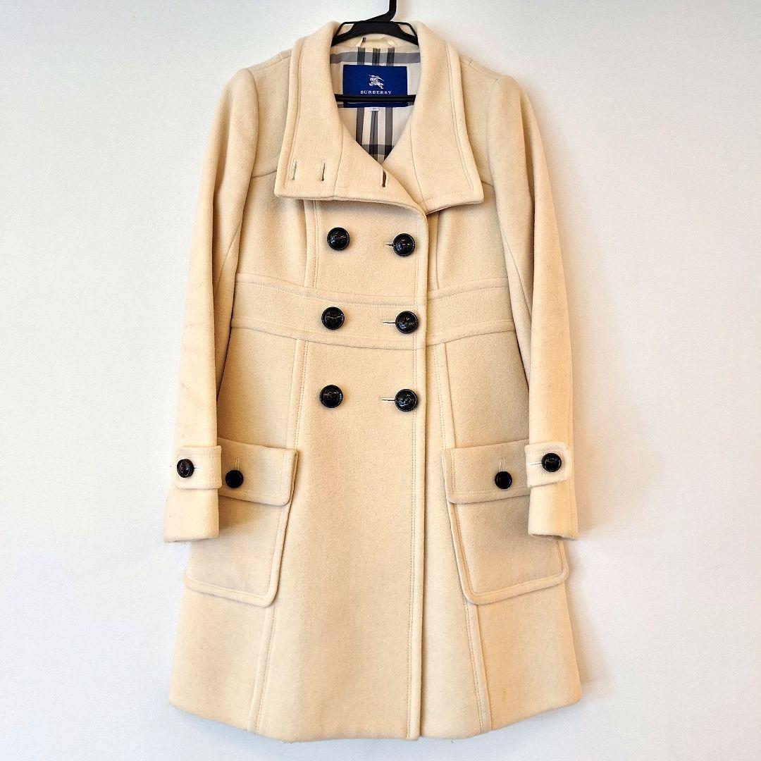 BURBERRY BLUE LABEL 白 ロングコート