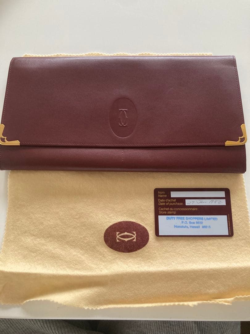 カルティエ マストライン クラッチバッグ セカンドバッグ 薄型 ヴィンテージ