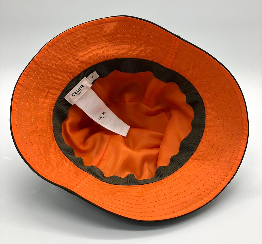 ⭐️ 極美品 セリーヌ ロゴ バケットハット ナイロン カーキ 鑑定済