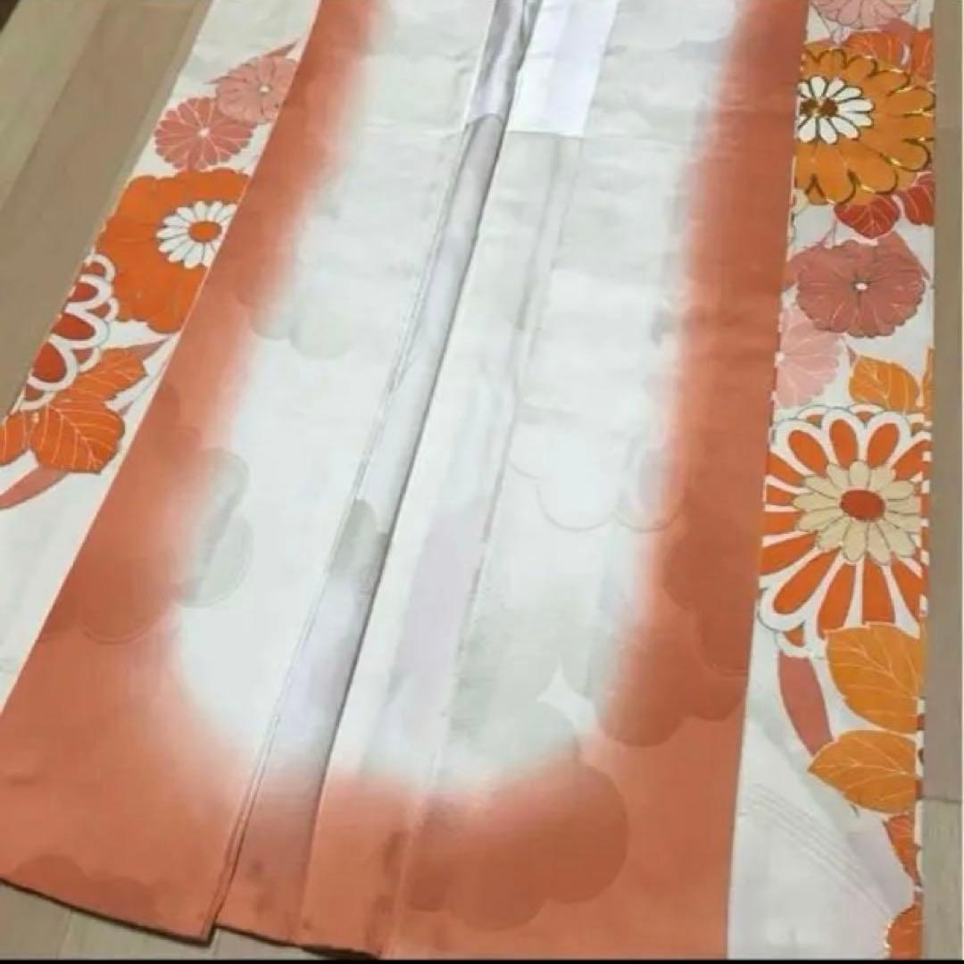 m*i様 振袖・長襦袢セット 長袖　成人式に　女物　仕立て上がり　正絹　花柄