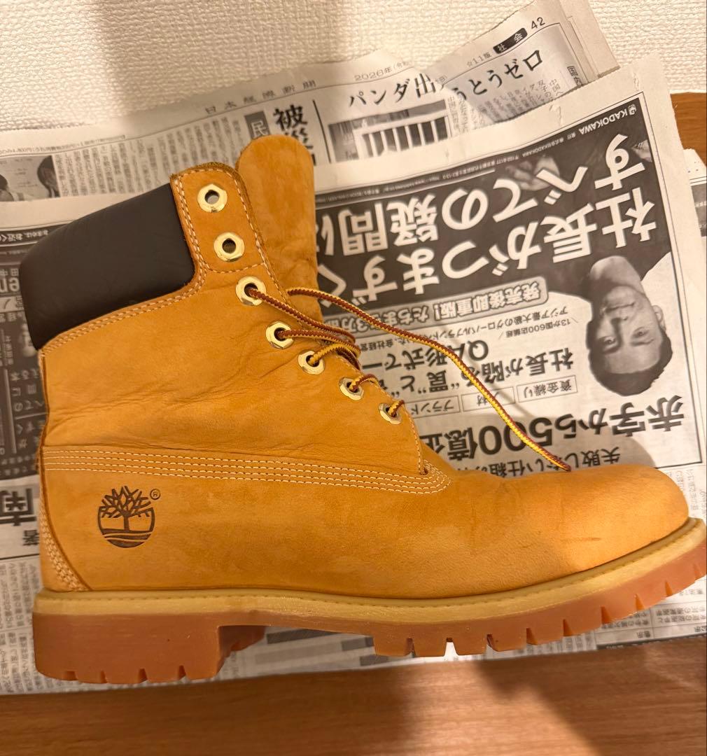 timberland 10061プレミアムブーツ 6インチイエローブーツ 9W