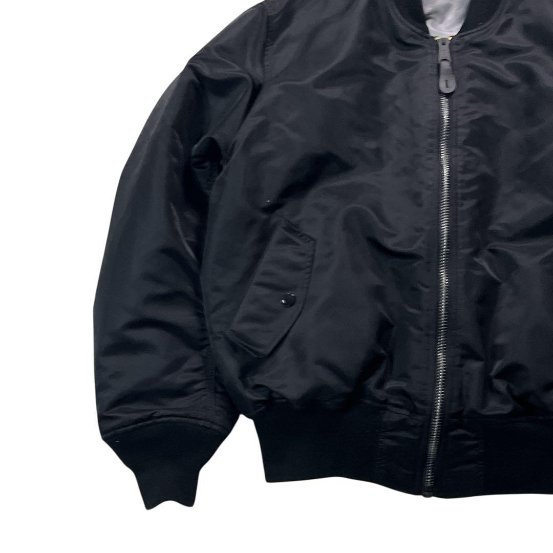 ✨未使用級✨ アルファインダストリーズ 戦闘機プリントMA-1ブラックL