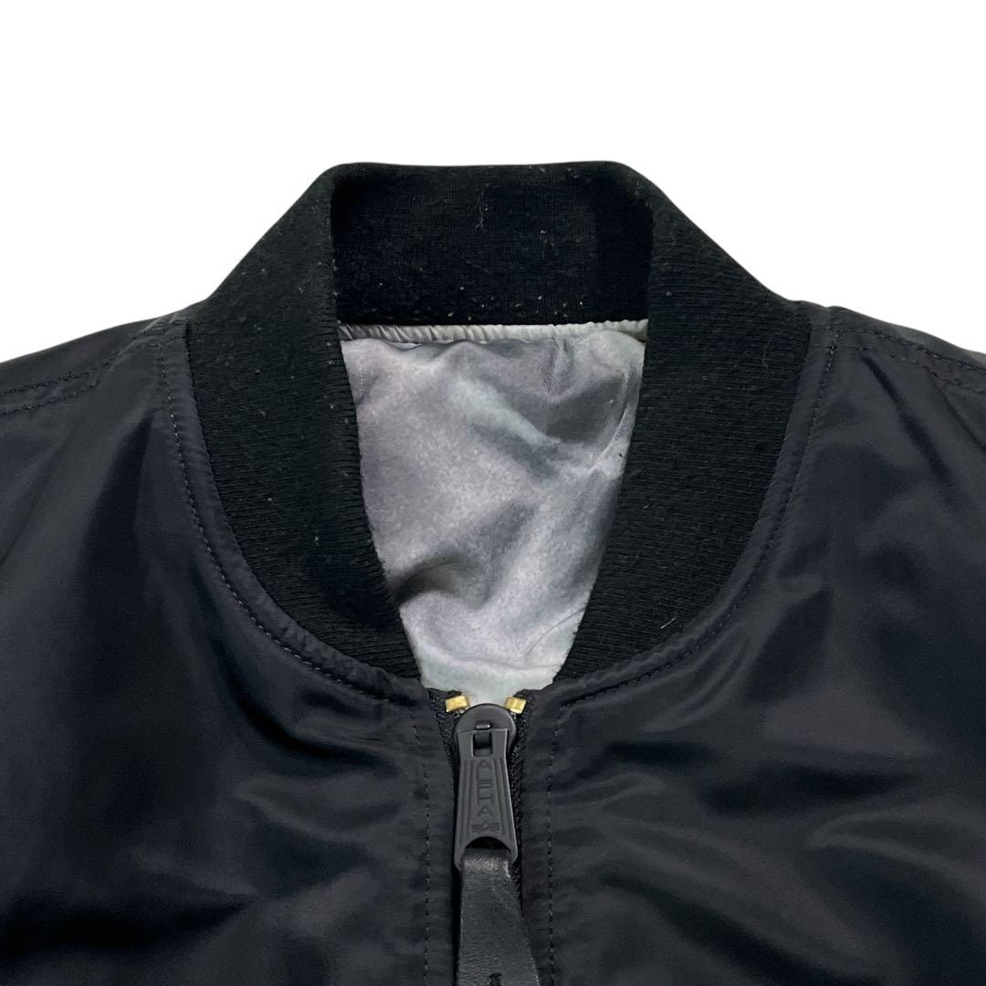 ✨未使用級✨ アルファインダストリーズ 戦闘機プリントMA-1ブラックL