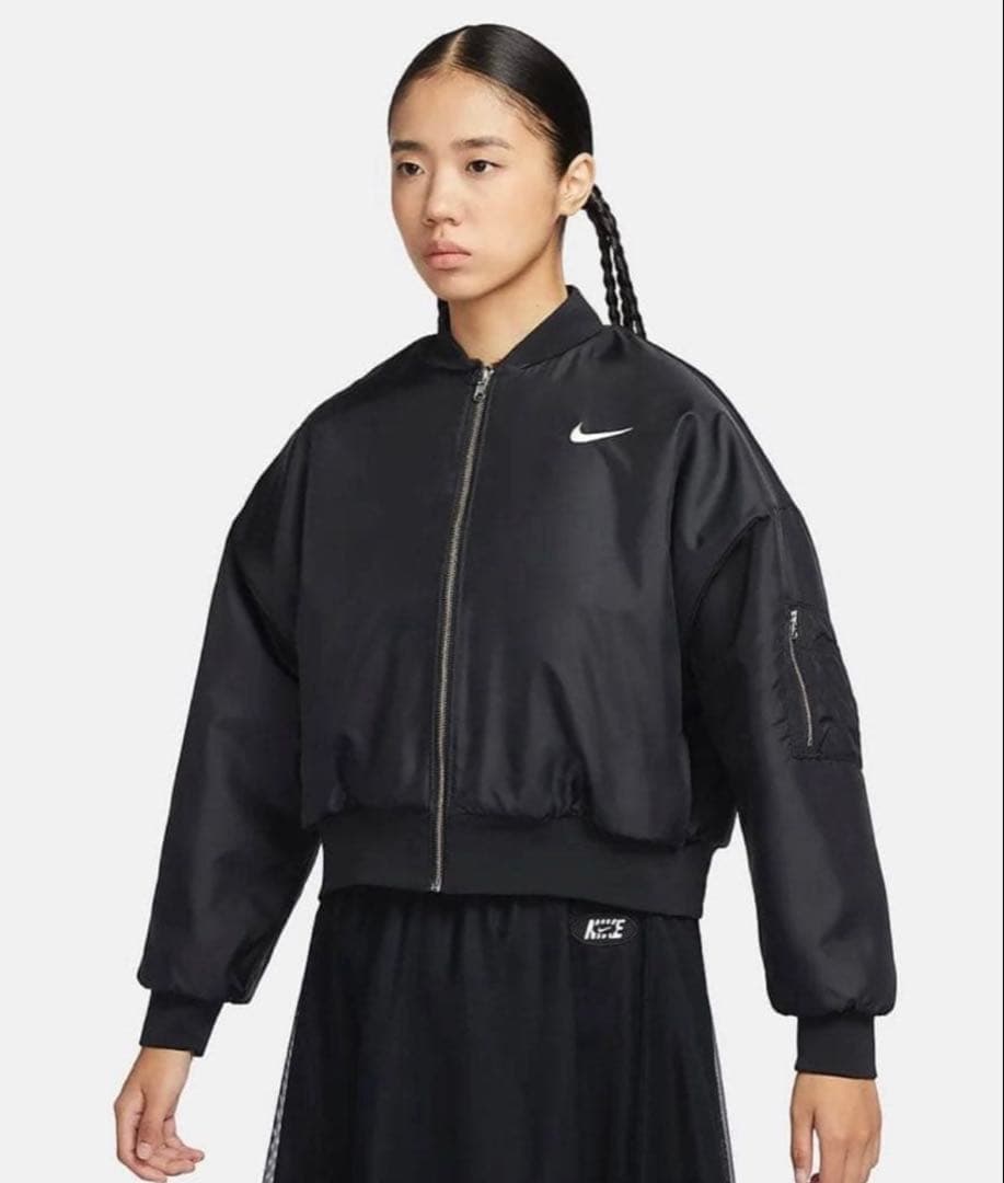 NIKE ウィメンズ リバーシブル フェイクファー ボンバージャケット Lサイズ