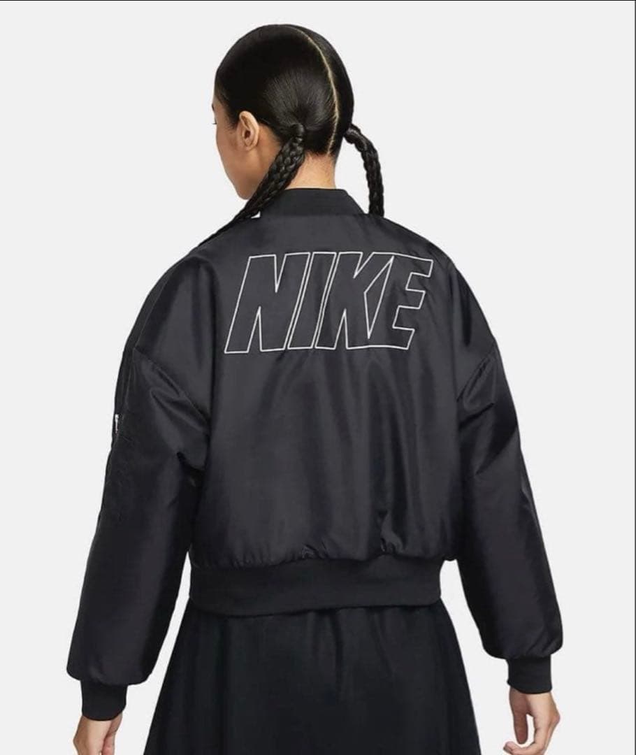 NIKE ウィメンズ リバーシブル フェイクファー ボンバージャケット Lサイズ