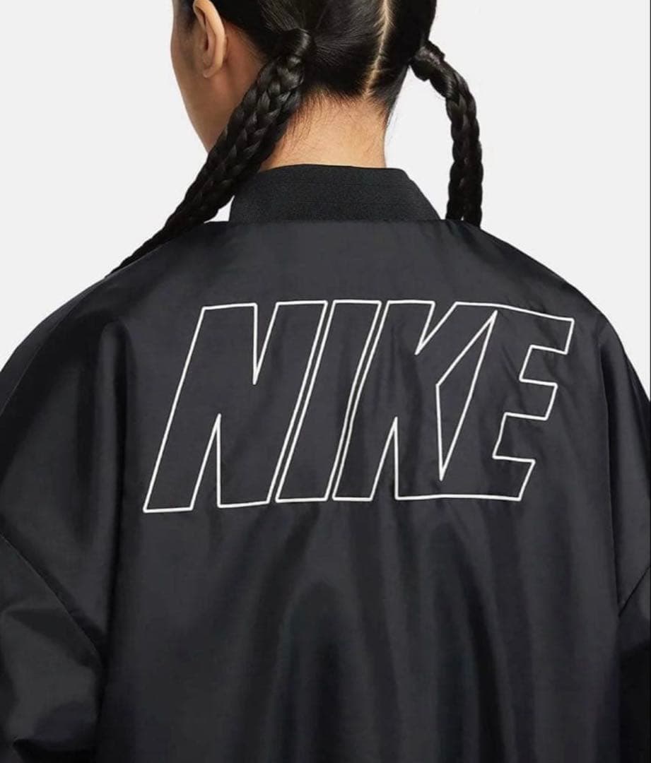 NIKE ウィメンズ リバーシブル フェイクファー ボンバージャケット Lサイズ