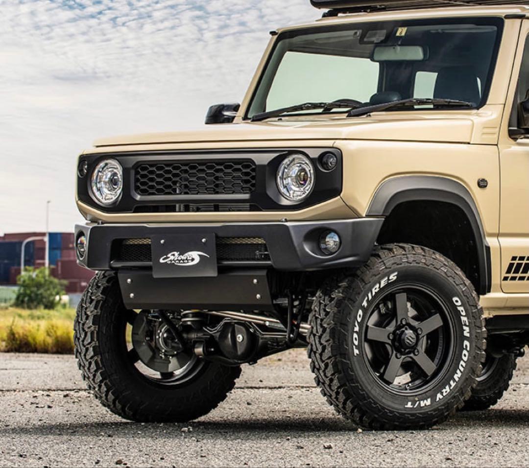 ショウワガレージのABSフロントバンパースポイラーとスキットプレート