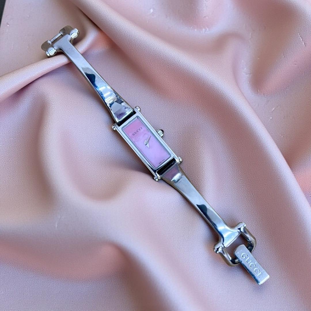 フォロー割【動作確認・電池交換済】GUCCI 腕時計1500 Lブレスウォッチ