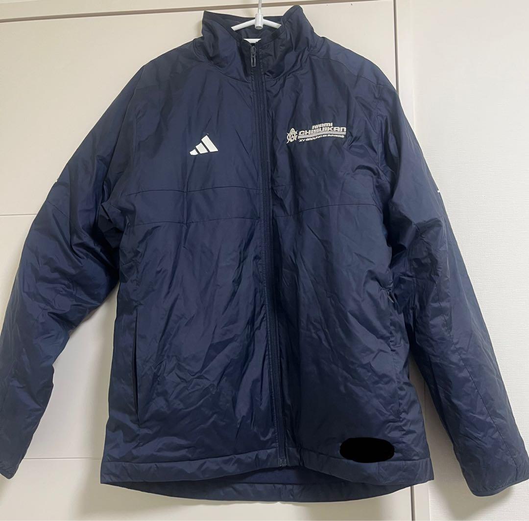 adidas 石見智翠館ウォームアップウェア Lサイズ ネイビー