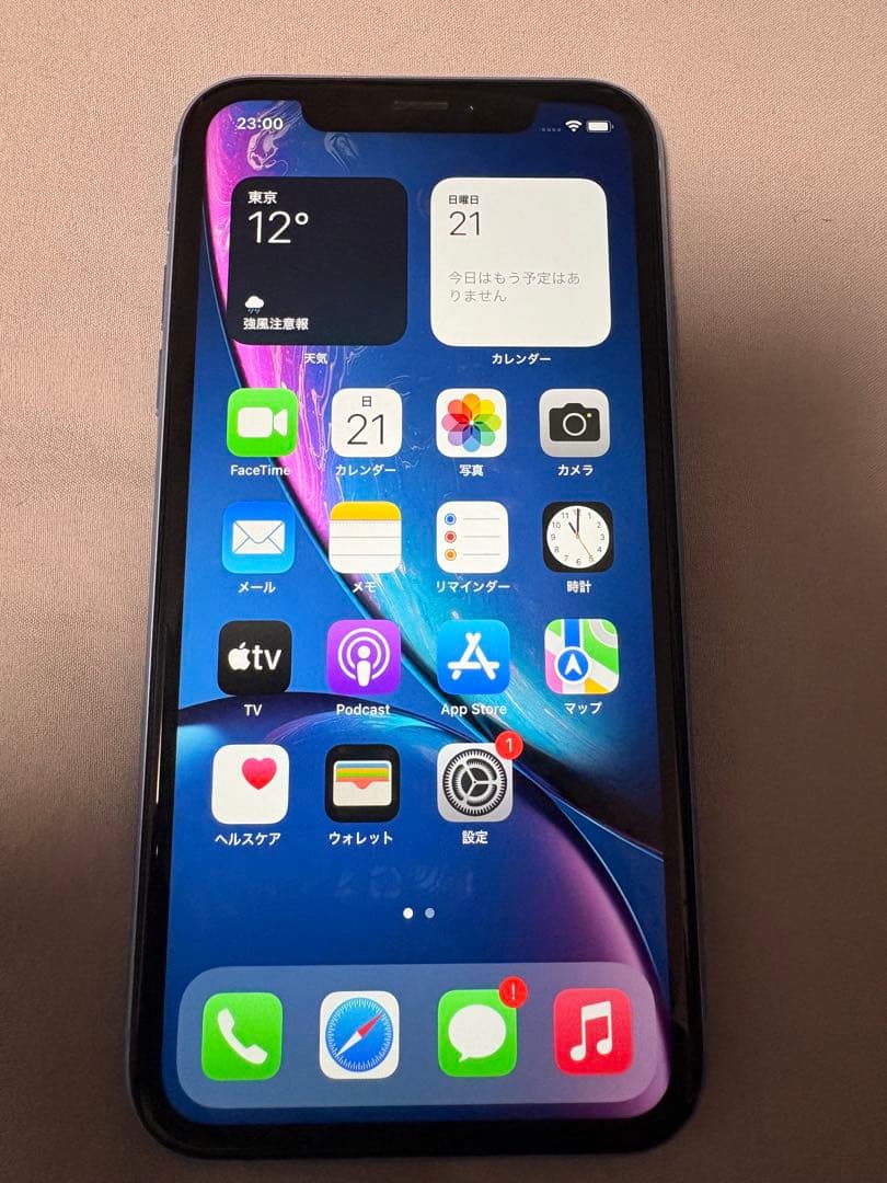 Apple iPhone XR 本体 ブルー